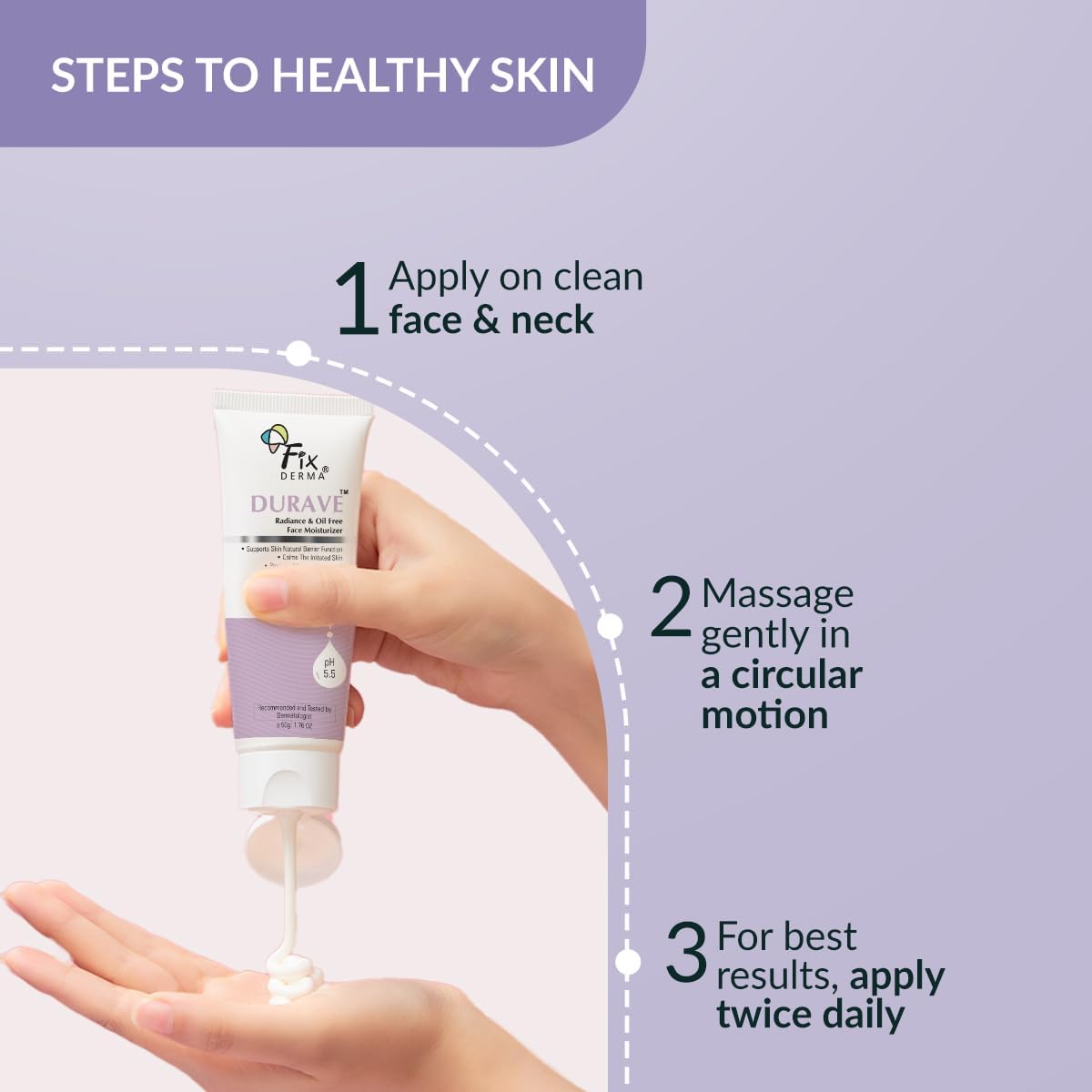 FIXDERMA DURAVE RADIANCE & BRIGHTENING OIL FREE FACE MOISTURIZER WITH PROBIOTICS 50GM