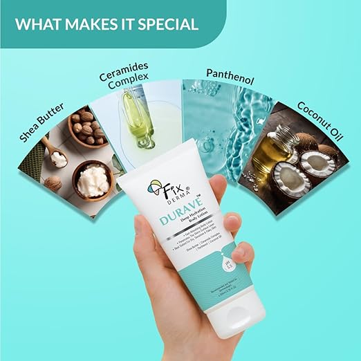 FIXDERMA DURAVE DEEP HYDRATING BODY LOTION WITH CERAMIDE & SHEA BUTTER 200ML