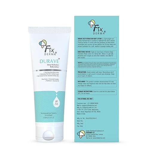 FIXDERMA DURAVE DEEP HYDRATING BODY LOTION WITH CERAMIDE & SHEA BUTTER 200ML
