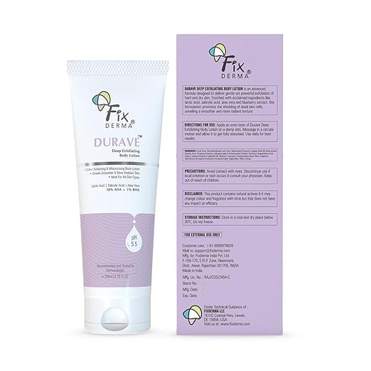 FIXDERMA DURAVE 10% AHA + 1% BHA DEEP EXFOLIATING BODY LOTION 200ML