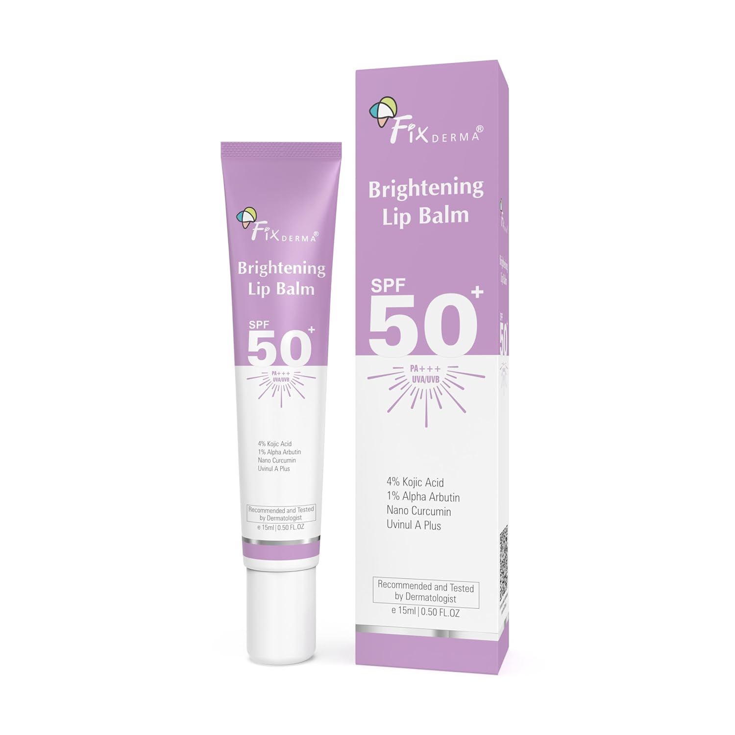 FIXDERMA BRIGHTENING LIP BALM WITH SPF 50 PA+++ FOR PIGMENTED & DRY LIPS 15GM