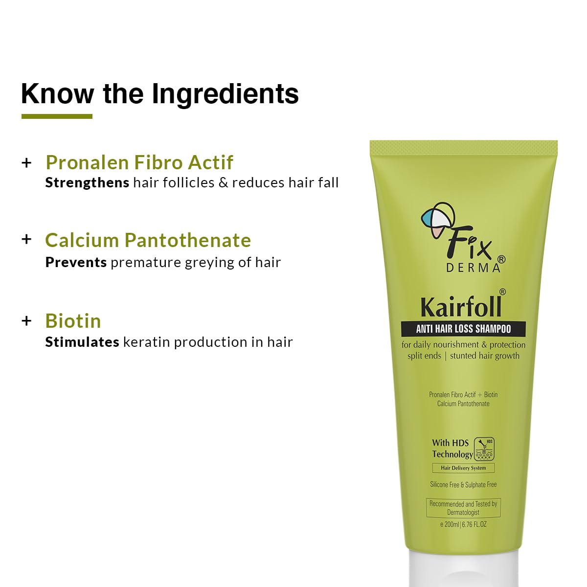 FIXDERMA KAIRFOLL ANTI HAIRLOSS SHAMPOO 200ML