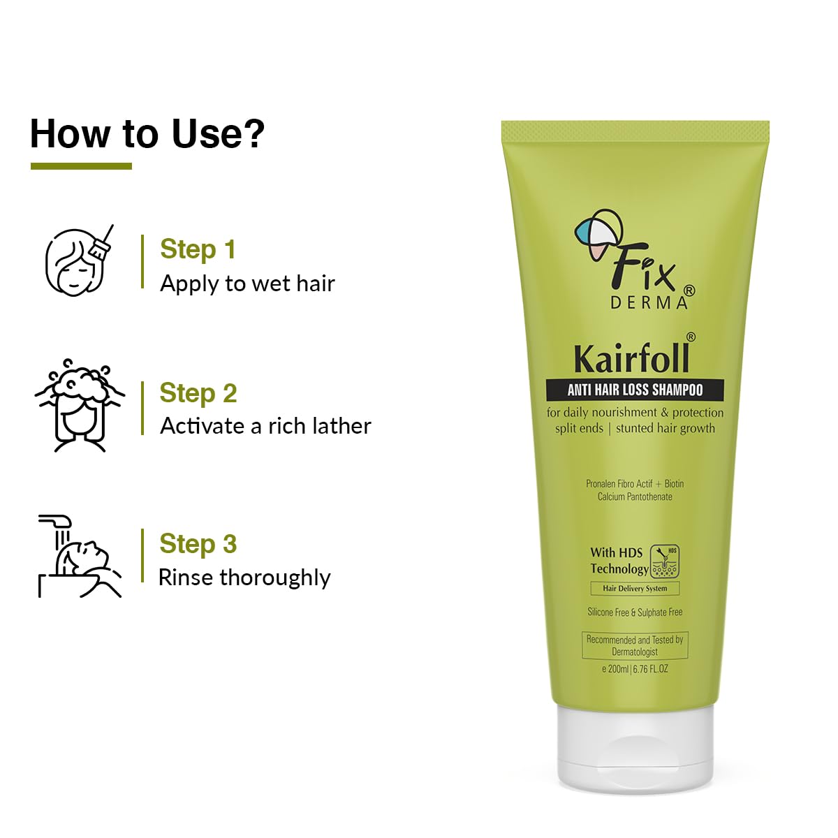 FIXDERMA KAIRFOLL ANTI HAIRLOSS SHAMPOO 200ML