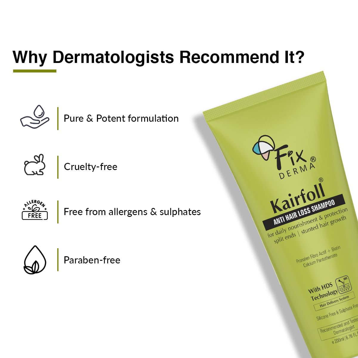FIXDERMA KAIRFOLL ANTI HAIRLOSS SHAMPOO 200ML