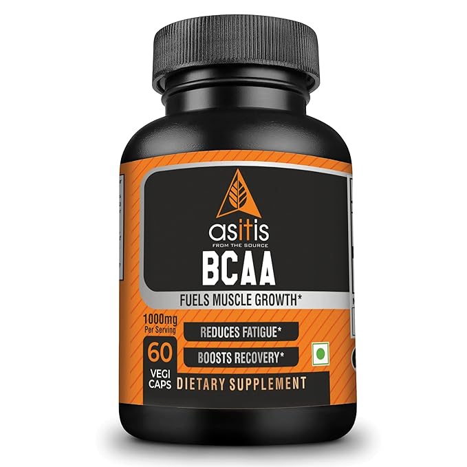 AS-IT-IS NUTRITION BCAA 1000MG REDUCES FATIGUE & BOOSTS MUSCLE GROWTH 60 CAPSULES