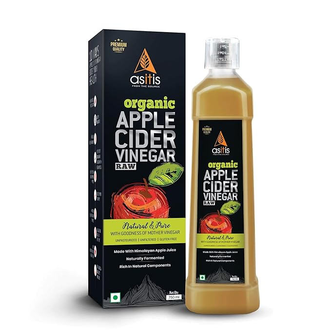 AS-IT-IS ORGANIC APPLE CIDER VINEGAR WITH MOTHER RAW, UNDILUTED, UNPASTEURIZED, UNFILTERED 750ML