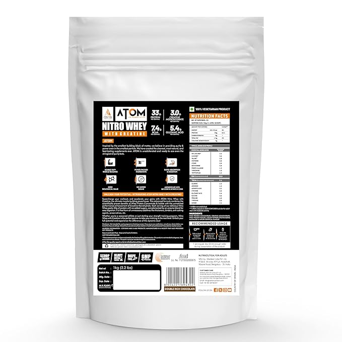 AS-IT-IS NUTRITION ATOM NITRO WHEY DOUBLE RICH CHOCOLATE 1KG