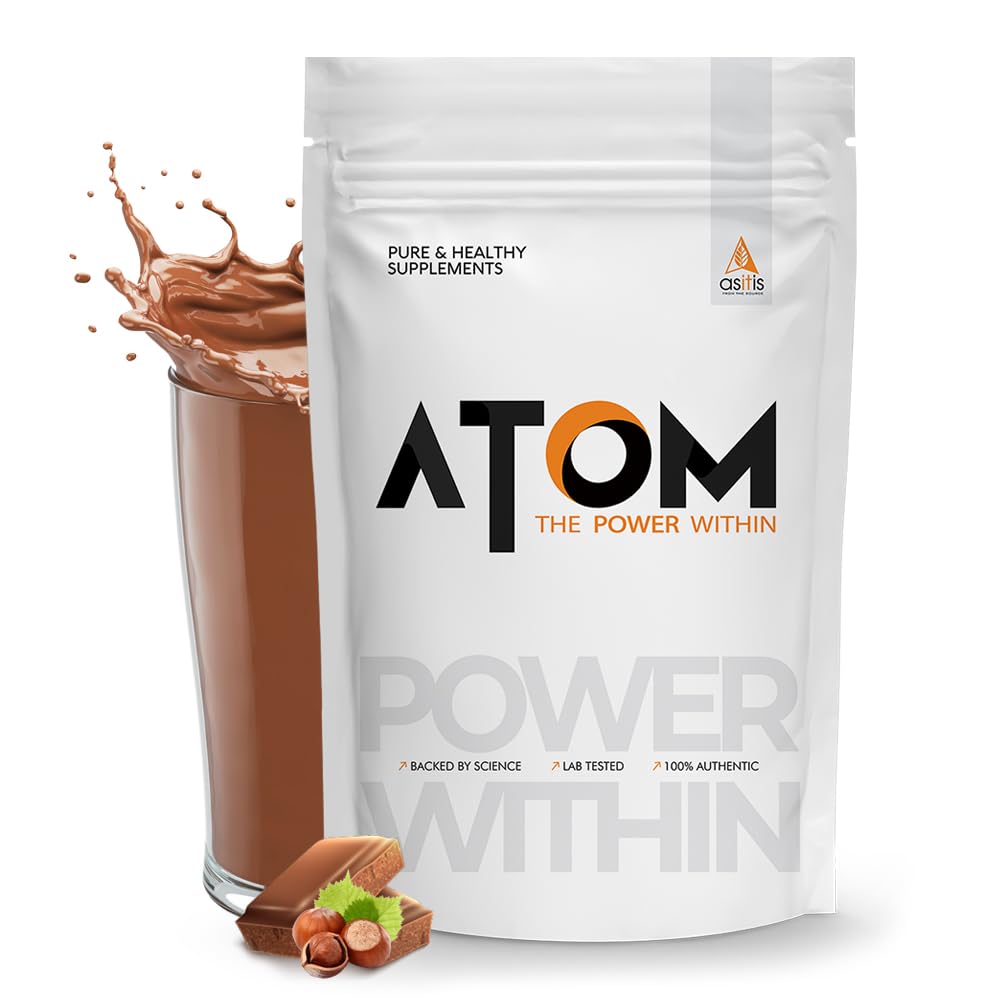 AS-IT-IS ATOM BEGINNERS WHEY PROTEIN ACCELERATES MUSCLE-BUILDING CHOCO HAZEL FUSION 1KG