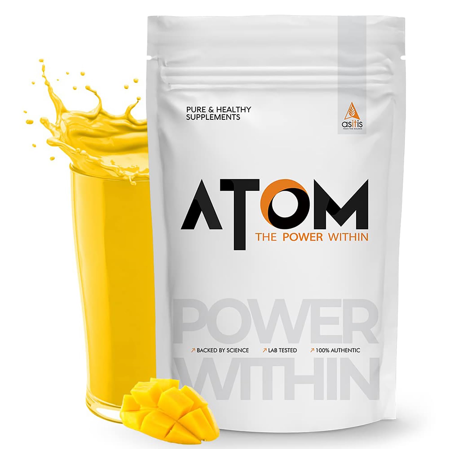 AS-IT-IS ATOM WHEY PROTEIN ISOLATE ULTRA PURE-FAST ACTING PROTEIN |MANGO DELIGHT FLAVOR 1KG