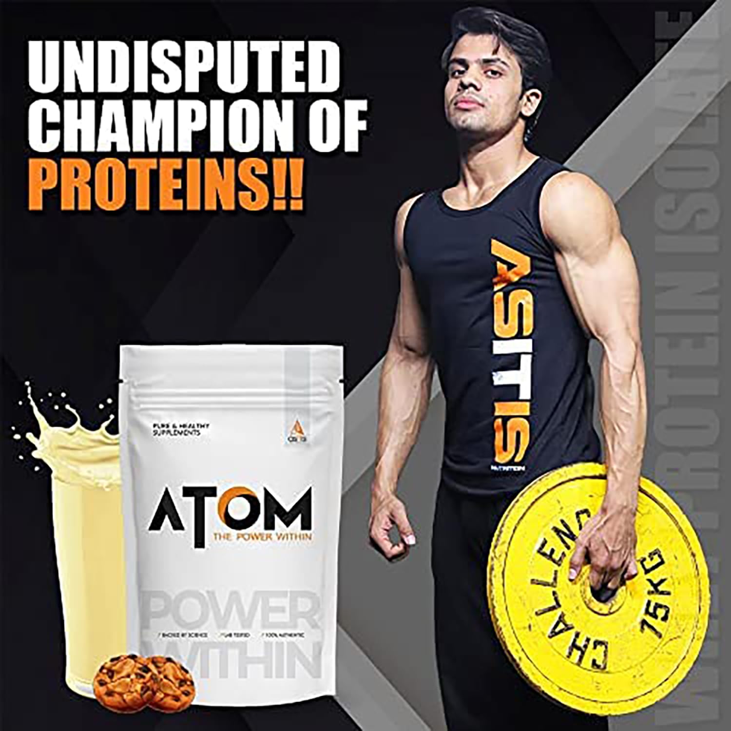 AS-IT-IS ATOM WHEY PROTEIN ISOLATE ULTRA PURE-FAST ACTING PROTEIN |MANGO DELIGHT FLAVOR 1KG