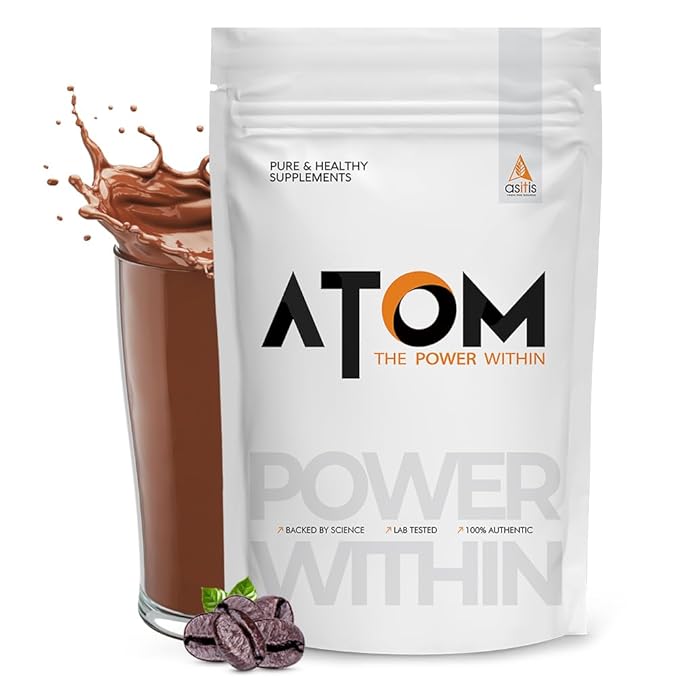 AS-IT-IS NUTRITION ATOM PLANT PROTEIN COMPLEX ASHWAGANDHA-INFUSED VEGAN PROTEIN CAFÉ LATTE 1KG