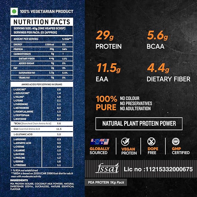 AS-IT-IS NUTRITION ATOM PEA PROTEIN, 29G PROTEIN VEGAN SMOOTH & DELICIOUS, CARAMELIZED BANANA 1KG