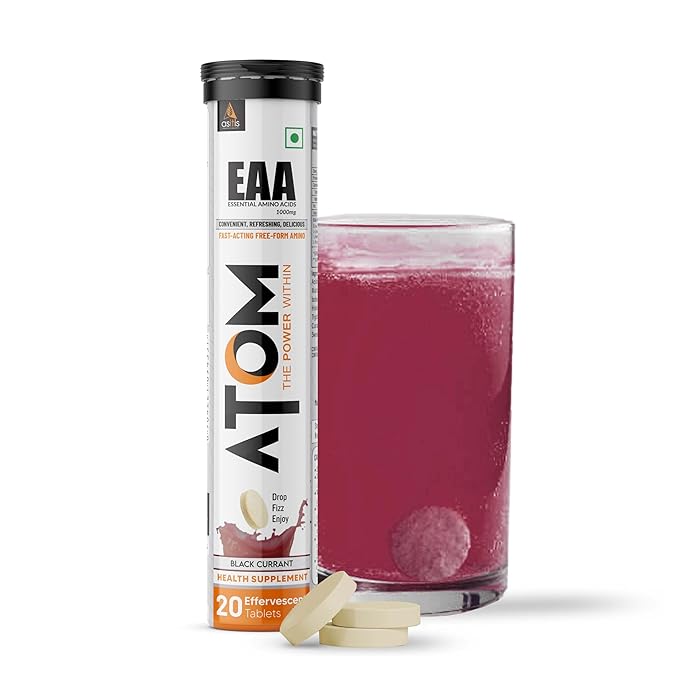 AS-IT-IS ATOM EAA ALL 9 ESSENTIAL AMINO ACIDS WITH 100% BIOAVAILABILITY 20 TABLETS