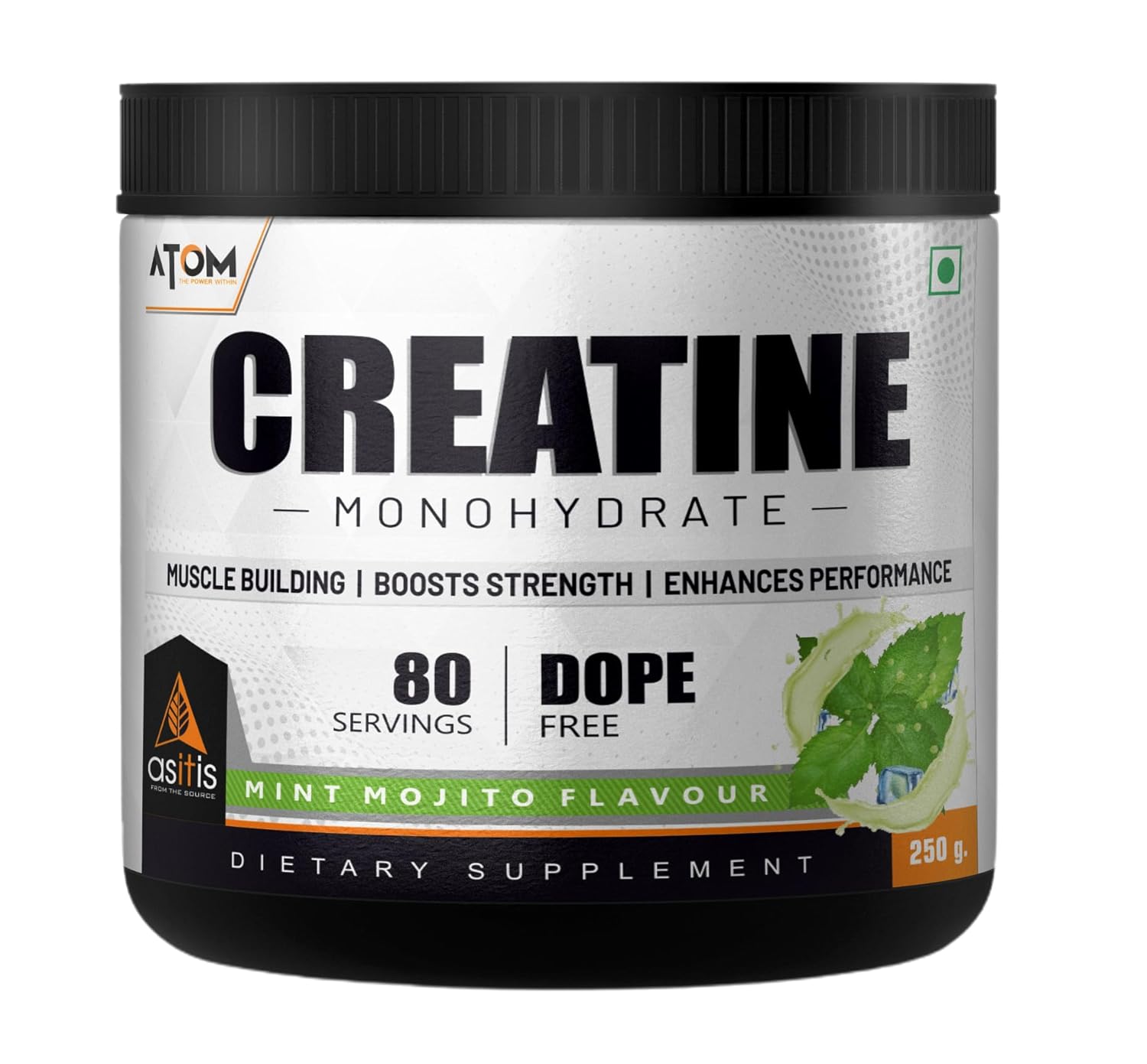 AS-IT-IS ATOM CREATINE MONOHYDRATE DOPE FREE 250GM