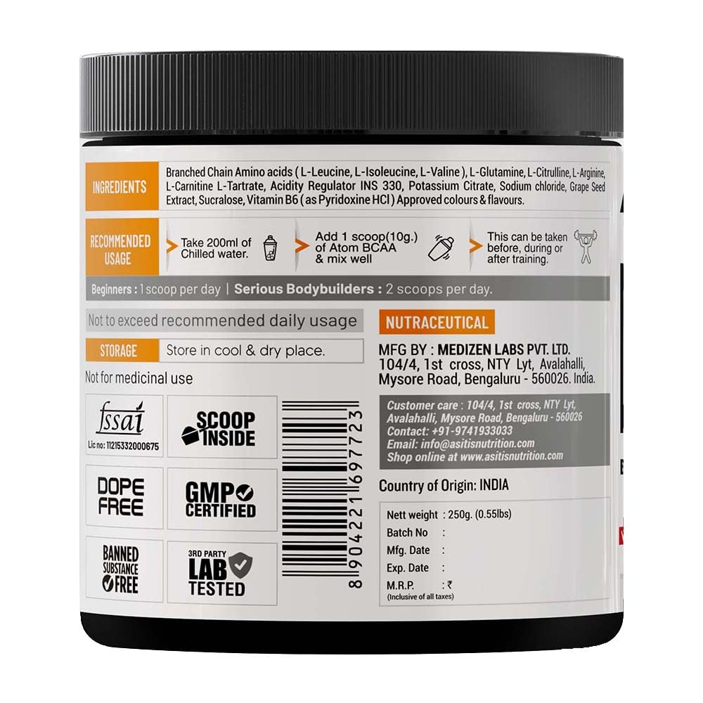 AS-IT-IS ATOM BCAA WATERMELON FLAVOUR 250GM