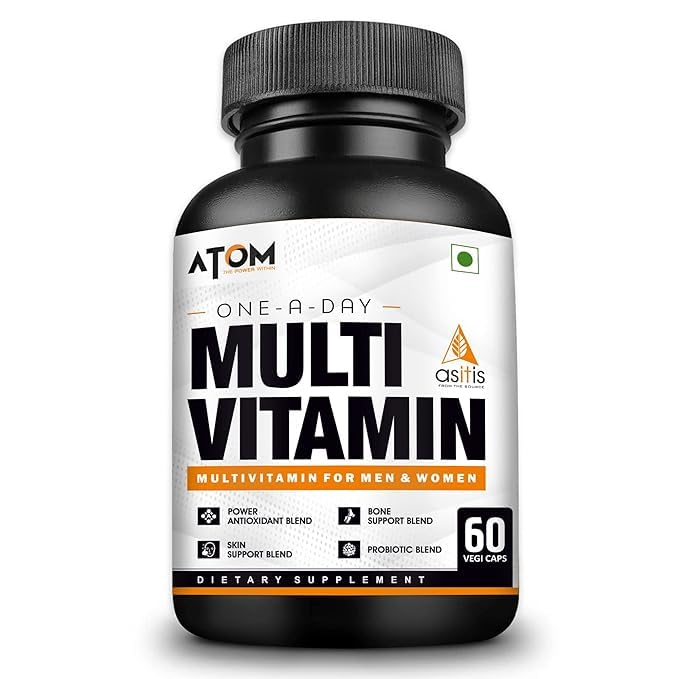 AS-IT-IS NUTRITION ATOM DAILY MULTIVITAMIN FOR MEN & WOMEN, 60 CAPSULES