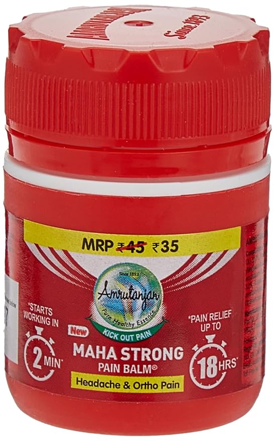 AMRUTANJAN BALM RED MAHA STRONG 8ML