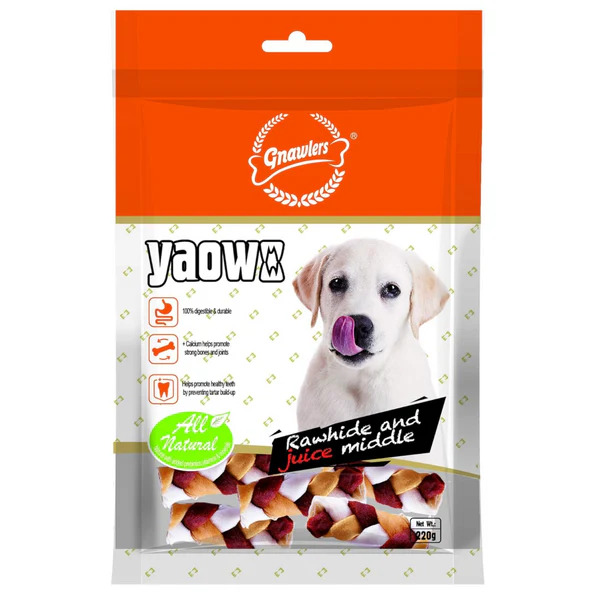 GNAWLERS YAOWO BRAIDED DOG TREATS (2.5 INCH) 60GM