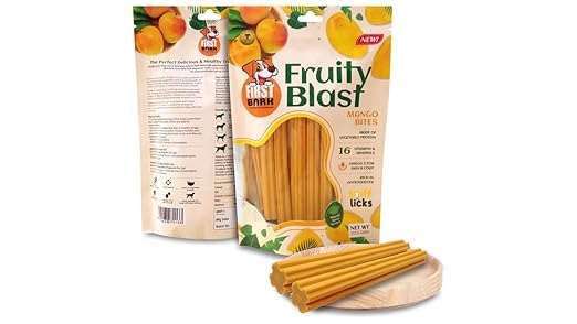 FIRST BARK FRUITY BLAST DOG TREAT MANGO BITES 225GM