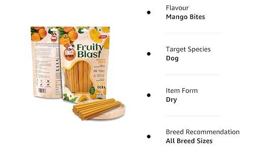 FIRST BARK FRUITY BLAST DOG TREAT MANGO BITES 225GM