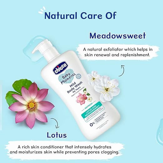 CHICCO MILD BODYWASH REFRESH NO TEARS 500ML