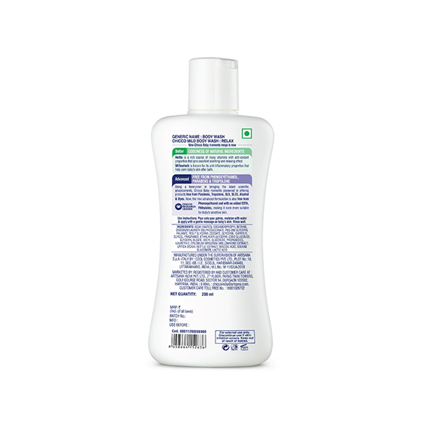 CHICCO MILD BODYWASH RELAX NO TEARS 200ML