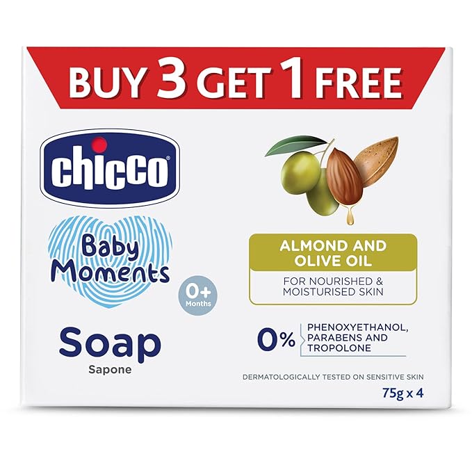 CHICCO BM SOAP 75GM (3+1) PACK