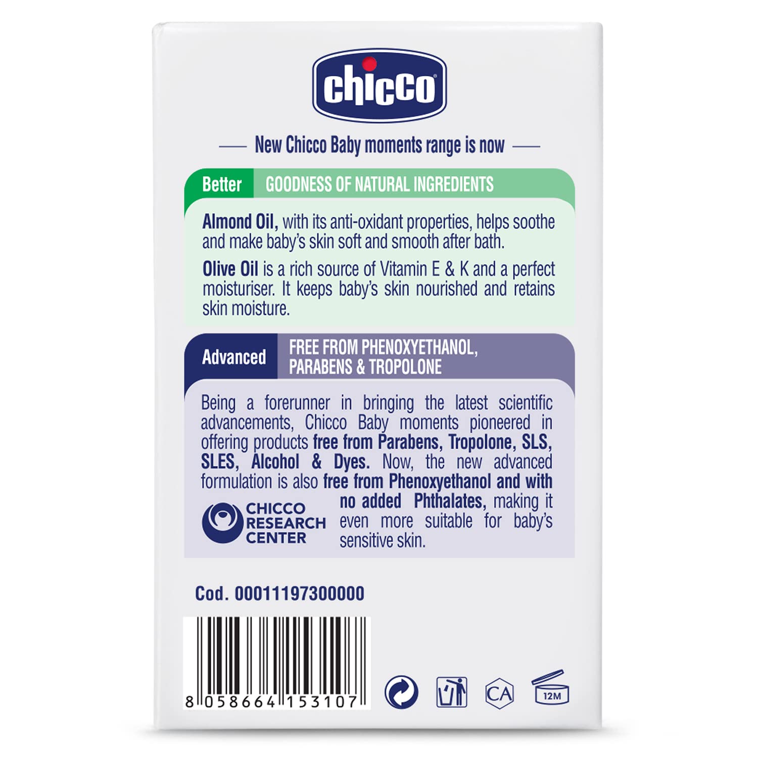 CHICCO BM SOAP 75GM (3+1) PACK