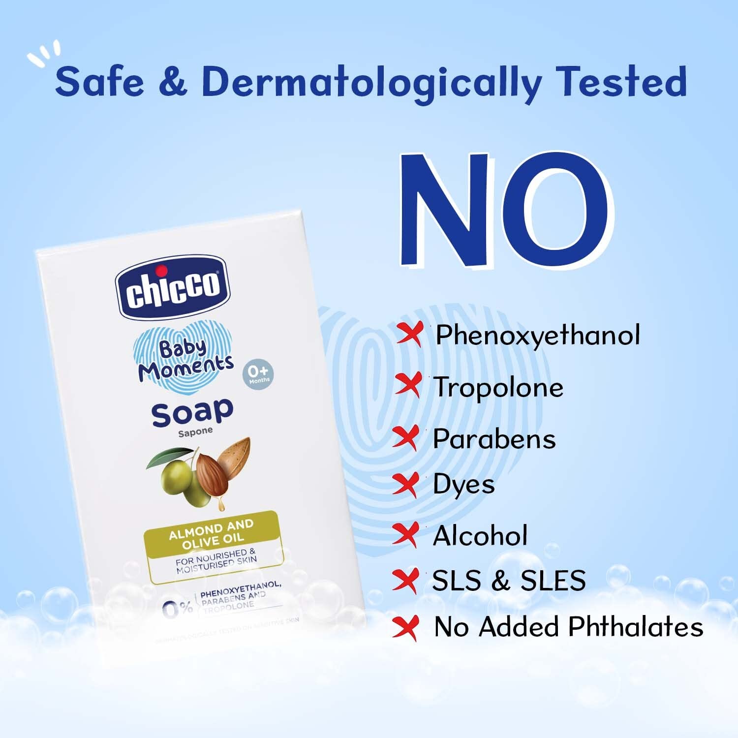 CHICCO BM SOAP 125GM (3+1) PACK