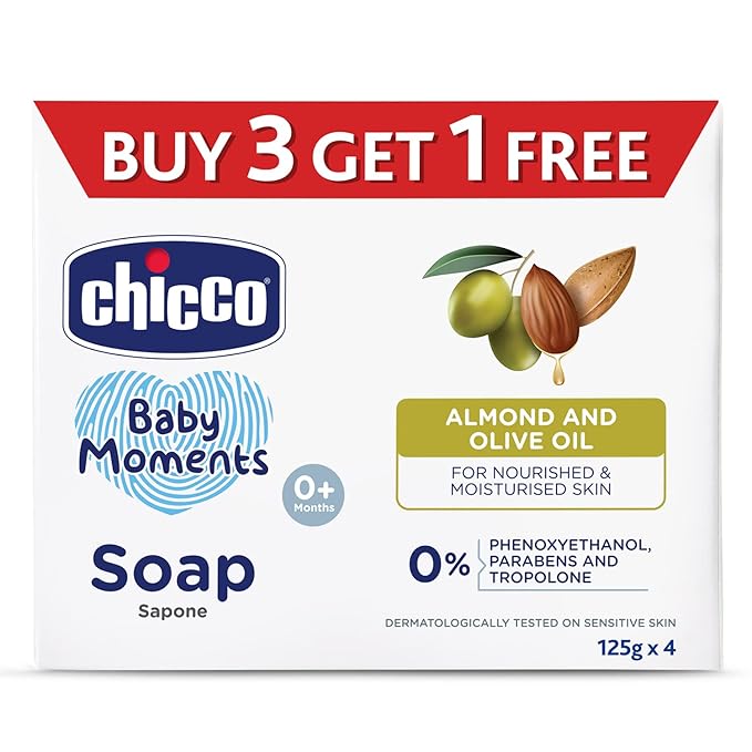 CHICCO BM SOAP 125GM (3+1) PACK