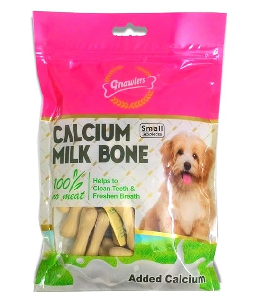 GNAWLERS ALL LIFE STAGES CALCIUM 30 IN 1 MILK BONES DOG TREATS, 60GM
