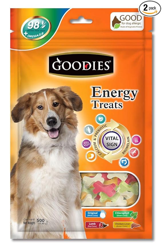 GOODIES ENERGY TREAT IN CUT BONE SHAPED, 125GM