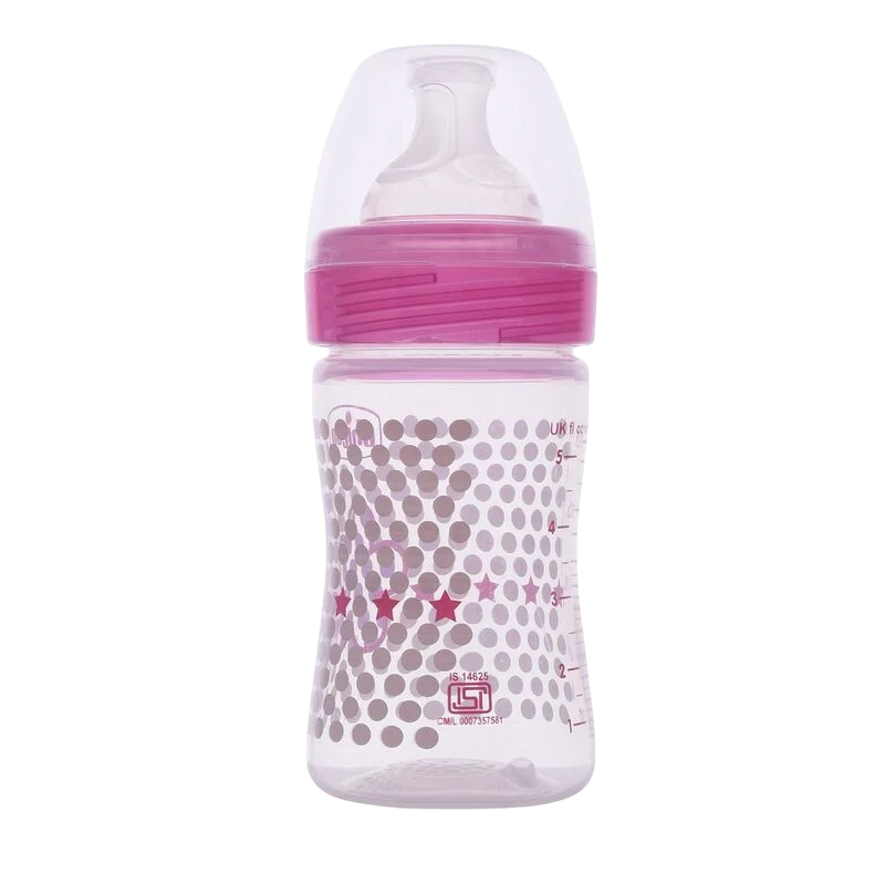 CHICCO BOTTEL WB SIL PHY PINK 150ML