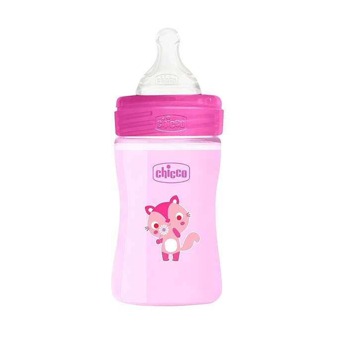 CHICCO WB COLOURED FEEDING BOTTEL 0M+ PINK GIRL 150ML