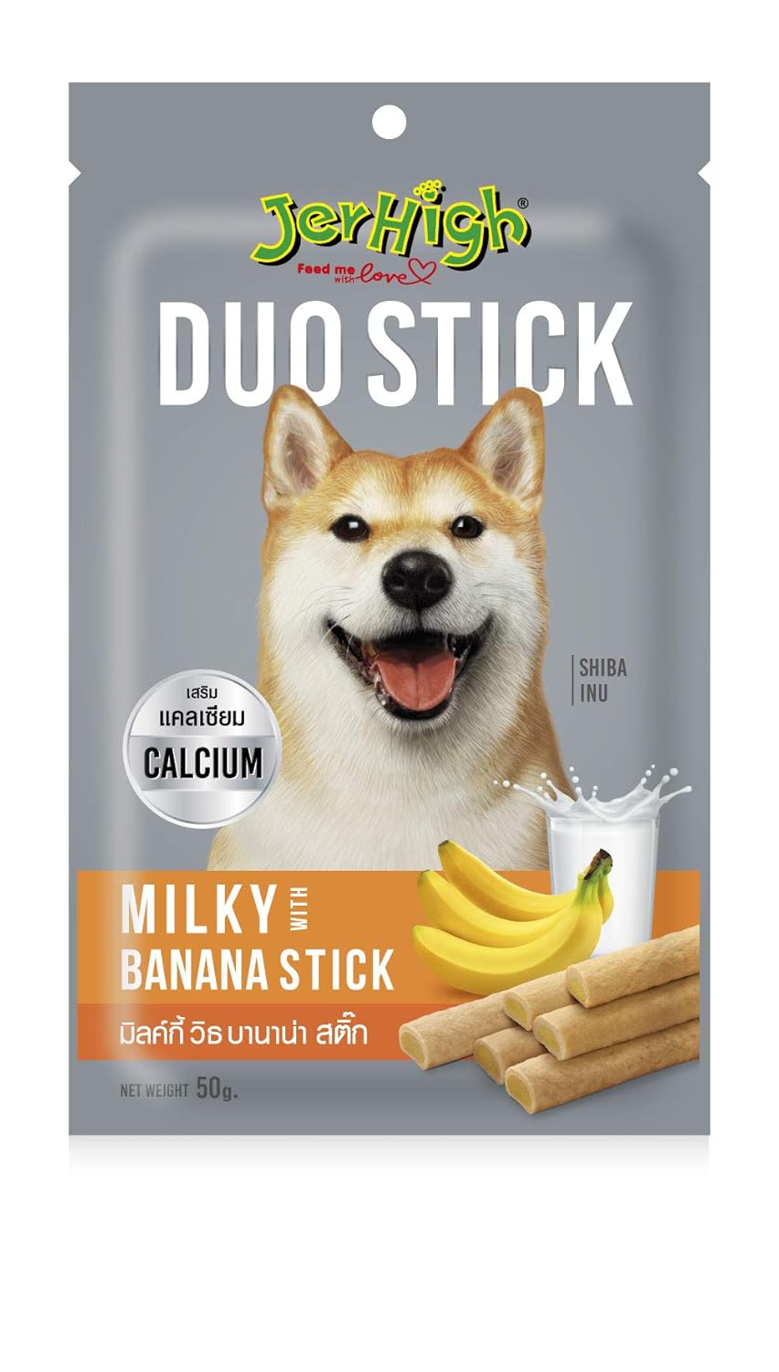 JERHIGH DUO STICK MILKY WITH BANANA STICK, MEDIUM, 50GM