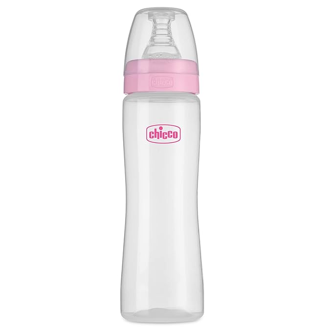 CHICCO WB GLASS MEDIUM FLOW FEED EASY BOTTEL 2M+ PINK 250ML