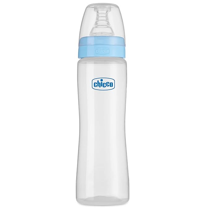 CHICCO WB GLASS MEDIUM FLOW FEEDING EASY BOTTEL 2M+ BLUE 250ML