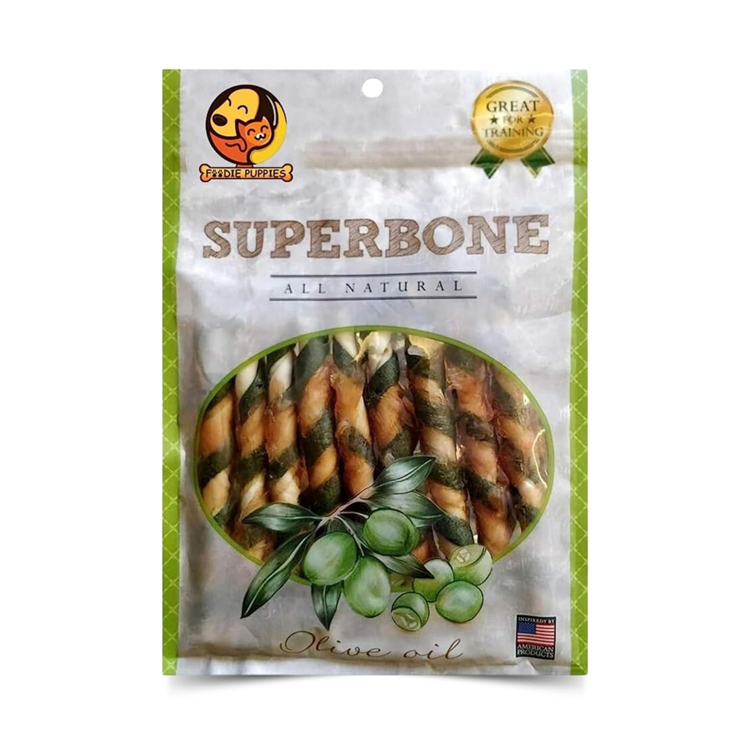 FOODIE PUPPIES SUPERBONE STICK DOG TREAT OLIVE OIL 140GM