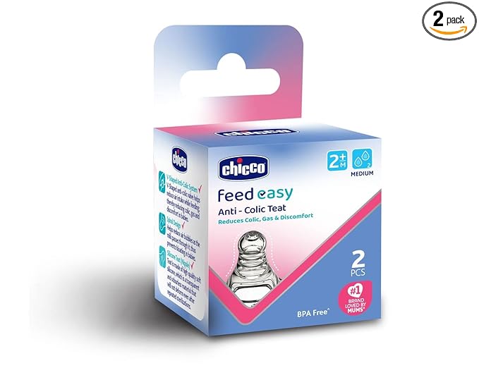CHICCO FEED EASY MEDIUM FLOW 2M+ (2PCS)