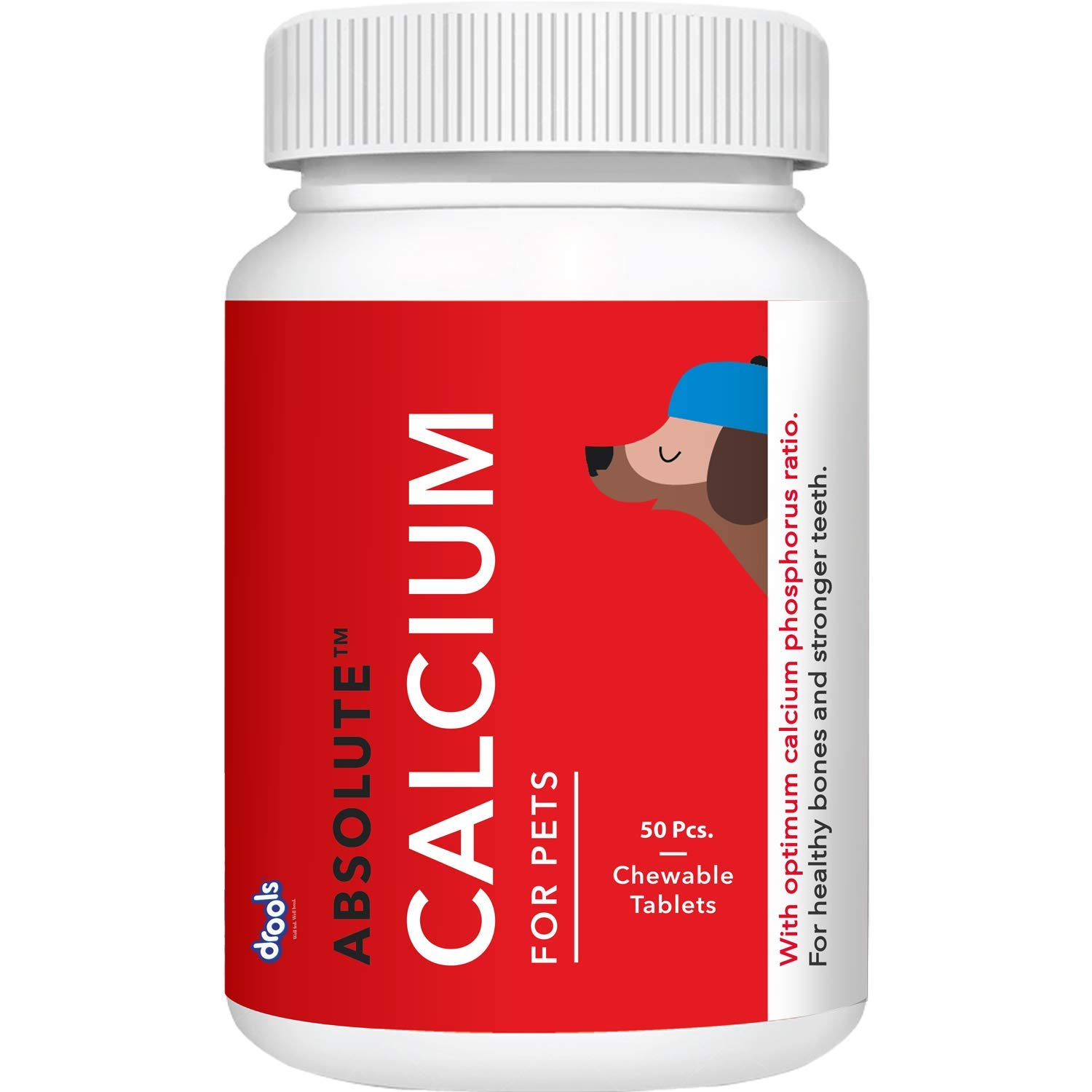 DROOLS ABSOLUTE CALCIUM TABLET- DOG SUPPLEMENT, 50 PIECES