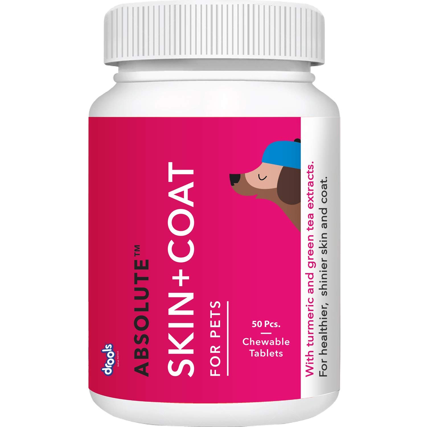 DROOLS ABSOLUTE SKIN + COAT TABLET- DOG SUPPLEMENT, 50 PIECES