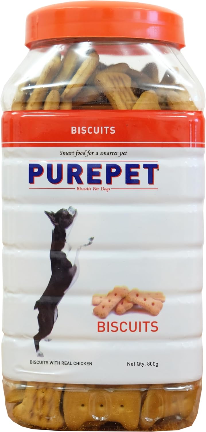 PUREPET DOG BISCUIT TREATS REAL CHICKEN FLAVOUR FOR ALL LIFE STAGES 800GM