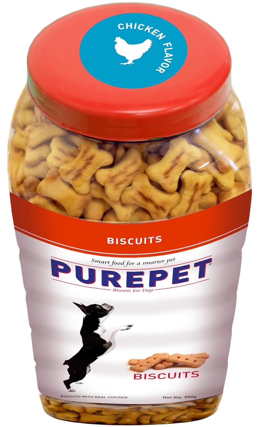 PUREPET DOG BISCUIT TREATS REAL CHICKEN FLAVOUR FOR ALL LIFE STAGES 800GM