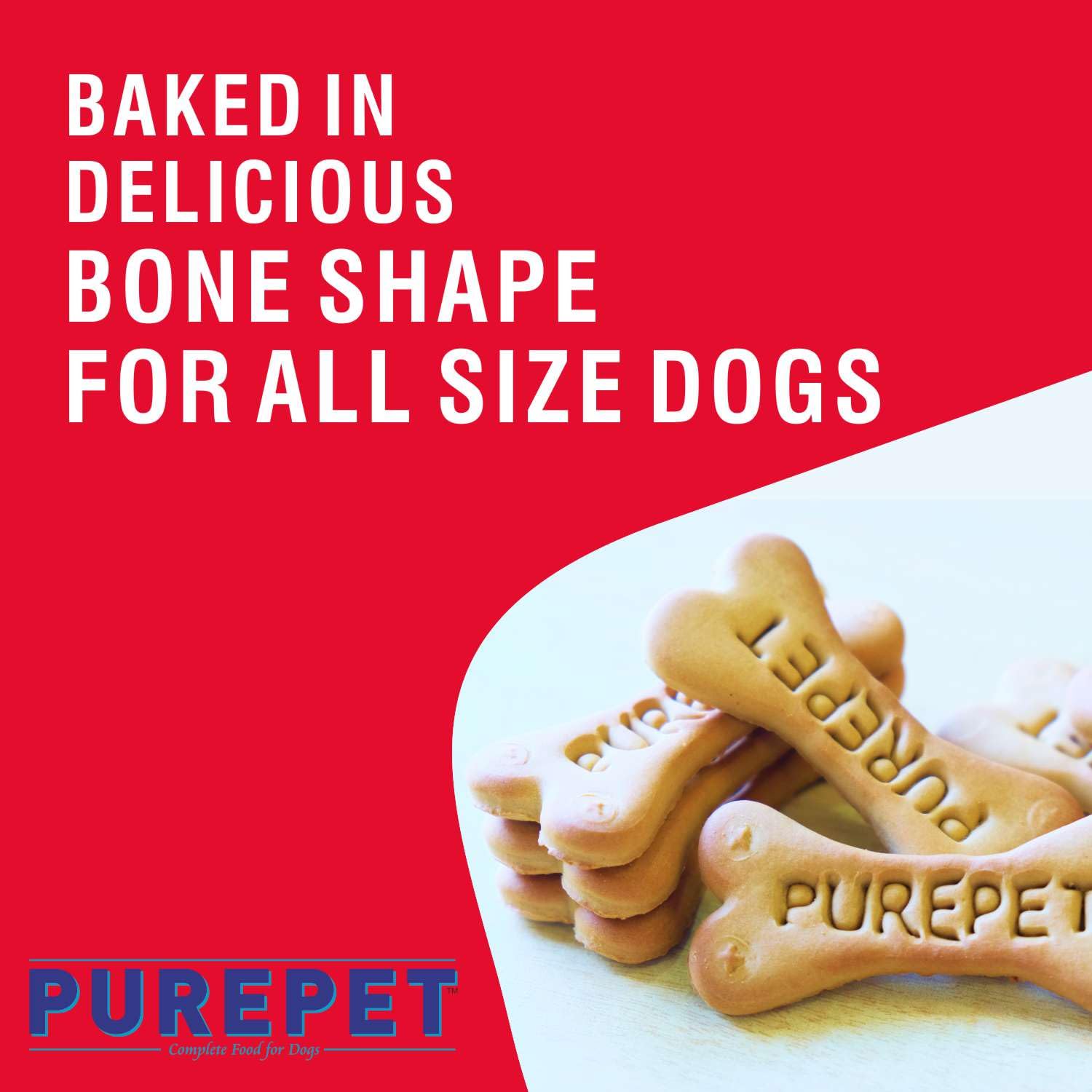 PUREPET DOG BISCUIT TREATS REAL CHICKEN FLAVOUR FOR ALL LIFE STAGES 800GM