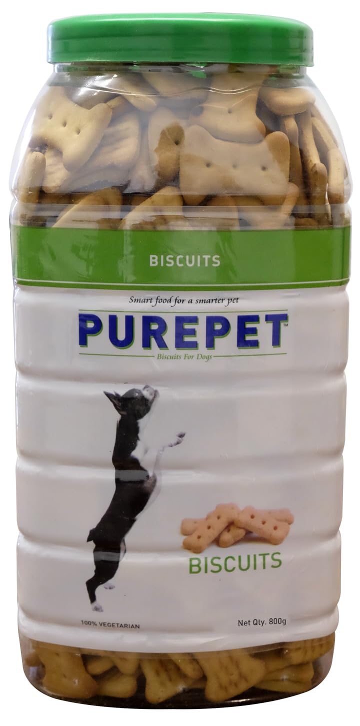 PUREPET DOG BISCUIT TREATS 100% VEGETABLE FLAVOUR FOR ALL LIFE STAGES 800GM