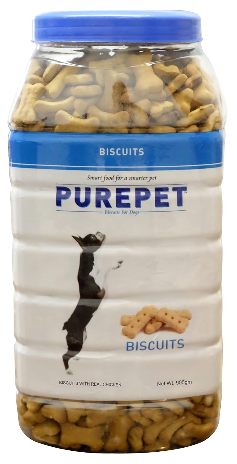 PUREPET DOG BISCUIT TREATS MILK AND REAL CHICIKEN FLAVOUR FOR ALL LIFE STAGES 800GM