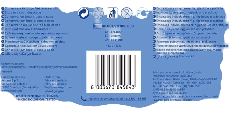 CHICCO BREAST PADS 30PCS WHITE
