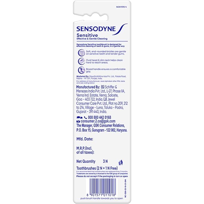 SENSODYNE SENSITIVE BRUSH (1X3PCS)