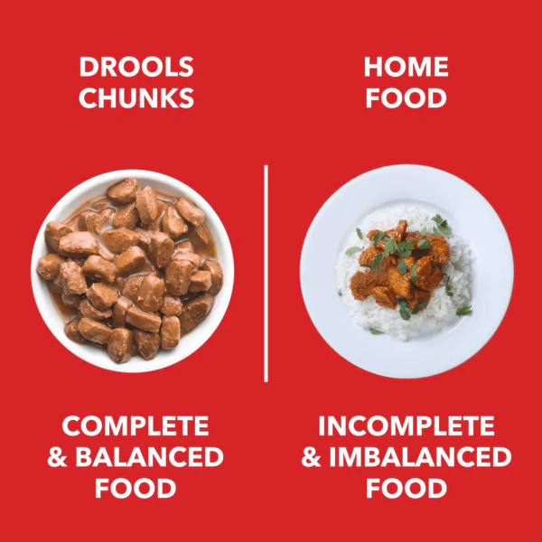 DROOLS REAL CHICKEN & CHICKEN LIVER CHUNKS IN GRAVY ADULT DOG WET FOOD 150GM