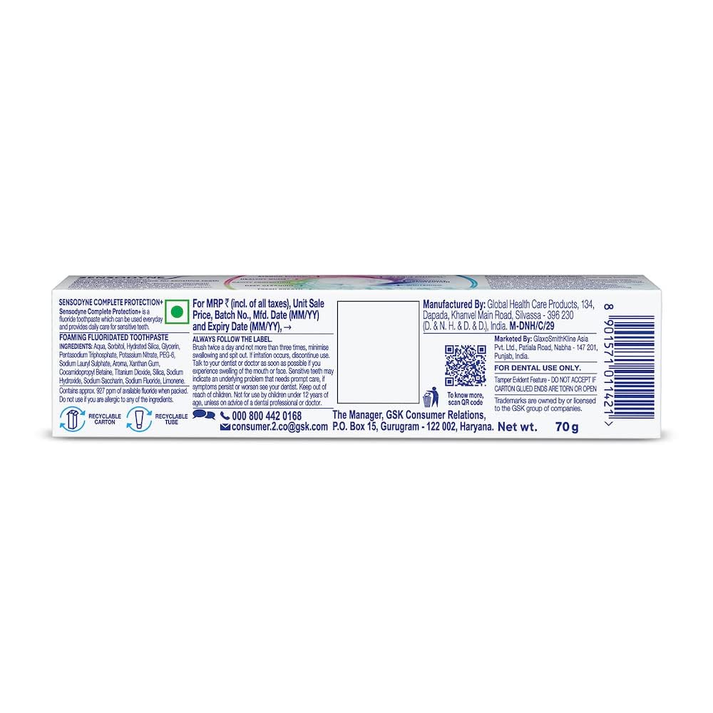 SENSODYNE COMPLETE PROTECT TOOTHPASTE 70GM